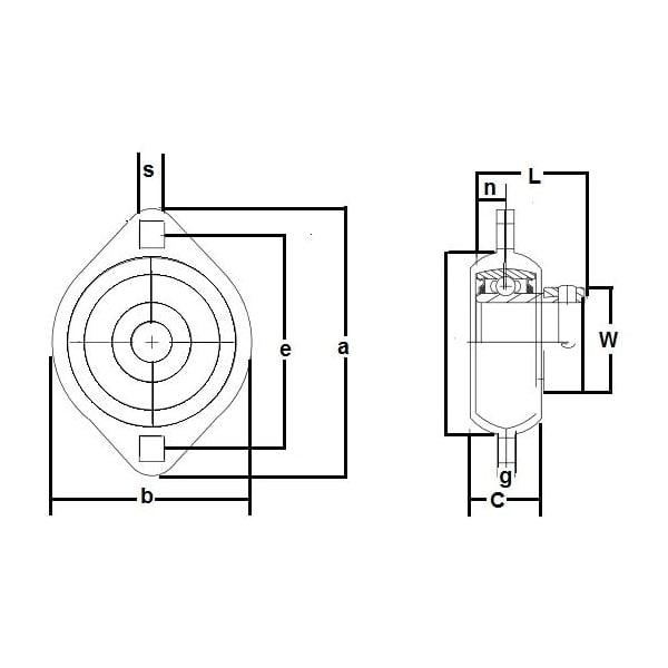 FHPFLZ205-14 Bearing Flange Pressed Steel 2 Bolt 7/8 Inch Bearings - VXB Ball Bearings