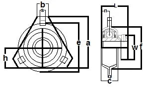 FHPFTZ202-10 Flange 3 Bolt Triangle 5/8 Inch Bearing - VXB Ball Bearings