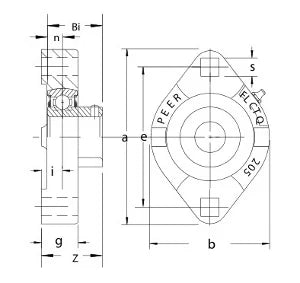 FHSFLCTQ204-12 Bearing Flange Ductile Flush 2 Bolt 3/4 - VXB Ball Bearings