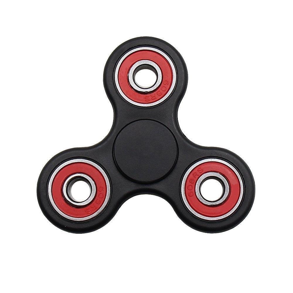 Fidget Hand Spinner Toy with Center Ceramic Bearing, 3 outer red Bearings 42Q - VXB Ball Bearings