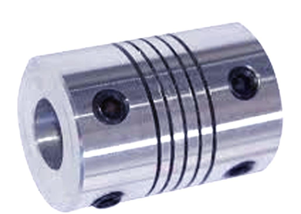 Flexible Parallel Aluminium Jaw Shaft CNC Coupling D19-L25-8x8MM - VXB Ball Bearings