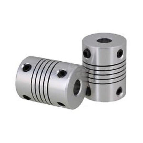 Flexible Parallel CNC Coupling D18-L25-6.35x1/4" inch to 8mm - VXB Ball Bearings