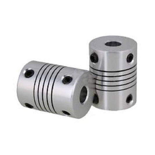 Flexible Parallel CNC Coupling D18-L25-6.35x1/4" inch to 8mm - VXB Ball Bearings