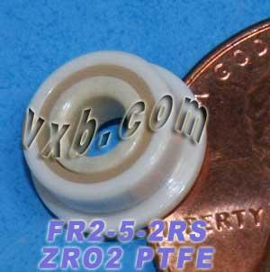 FR2-5-2RS Full Ceramic Flanged Bearing 1/8x5/16x9/64 inch ZrO2 - VXB Ball Bearings