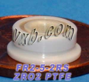 FR2-5-2RS Full Ceramic Flanged Bearing 1/8x5/16x9/64 inch ZrO2 - VXB Ball Bearings