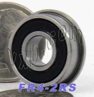 FR4-2RS Flanged Sealed Bearing 1/4x5/8x0.196 inch Bearings - VXB Ball Bearings