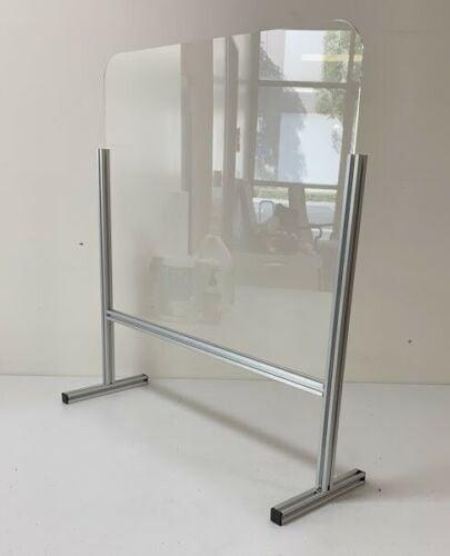 Free Standing Sneeze Guard 32"x 31"inch Acrylic Shield with Fancy Aluminum Frame - VXB Ball Bearings