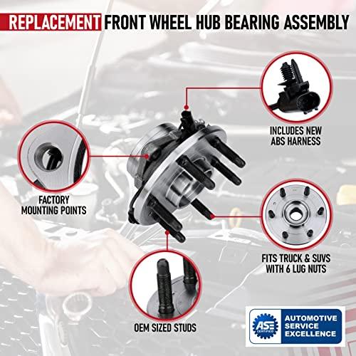 Front Wheel Hub Bearing Assembly Compatible with Chevy, Cadillac and GMC 4WD - Escalade, Avalanche, Silverado 1500, Suburban, Tahoe, Sierra, Yukon - Replaces 515096, 930-611, 10393171, 22841381 - VXB Ball Bearings