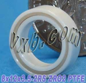 Full Ceramic MR128-2RS Sealed Miniature Ball Bearing 8x12x3.5 ZrO2 - VXB Ball Bearings