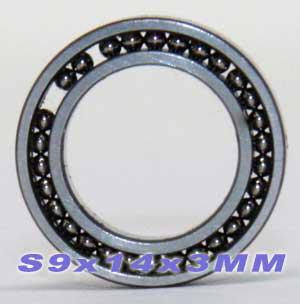 Full Complement Bearing Stainless Steel 9x14x3 Miniature Bearings - VXB Ball Bearings