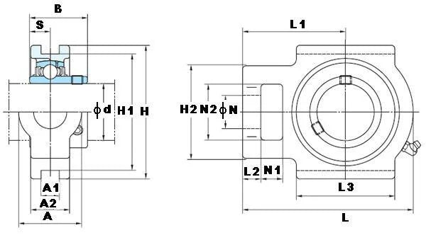 FYH Bearing 15mm UCT202E Take Up Mounted Bearings - VXB Ball Bearings