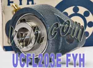 FYH Bearing 17mm UCFL-203E Flanged Mounted Bearings - VXB Ball Bearings