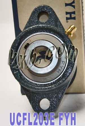 FYH Bearing 17mm UCFL-203E Flanged Mounted Bearings - VXB Ball Bearings