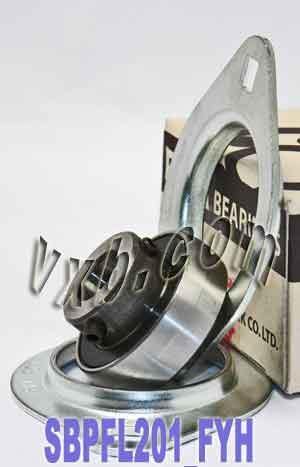 FYH Bearing SBPFL201 12mm Stamped oval 2 bolt Flanged Mounted Bearings - VXB Ball Bearings