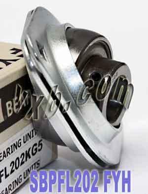 FYH Bearing SBPFL202 15mm Stamped oval 2 bolt Flanged Mounted Bearings - VXB Ball Bearings