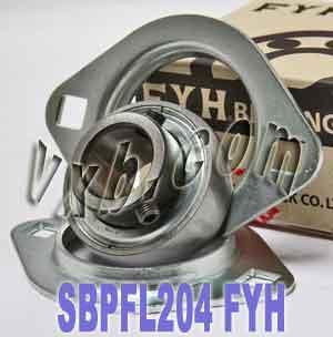 FYH Bearing SBPFL204 20mm Stamped oval 2 bolt Flanged Mounted Bearings - VXB Ball Bearings