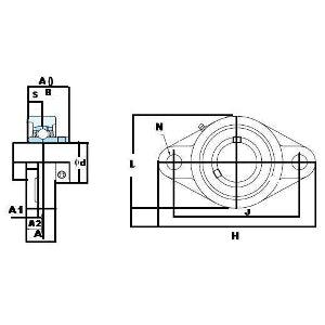 FYH Bearing UCFL201-8E 1/2 Flanged Mounted Bearings - VXB Ball Bearings