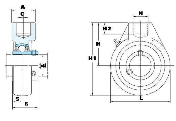FYH Bearing UCHA202-10 5/8 Hanger type Mounted Bearings - VXB Ball Bearings