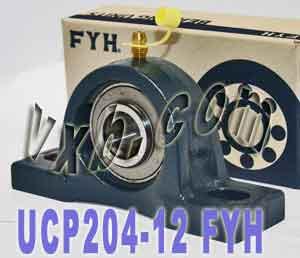 FYH Bearing UCP204-12 3/4 inch Bore Pillow Block Mounted Bearings - VXB Ball Bearings