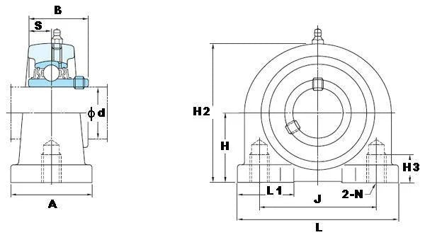 FYH Bearing UCPA208 40mm Pillow Block Mounted Bearings - VXB Ball Bearings