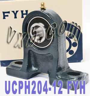 FYH Bearing UCPH204-12 3/4 Pillow Block Mounted Bearings - VXB Ball Bearings