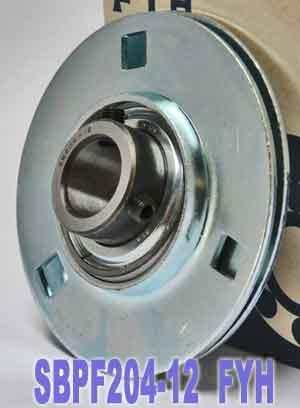 FYH SBPF204-12 3/4 Stamped round 3 Bolts Flanged Mounted Bearings - VXB Ball Bearings