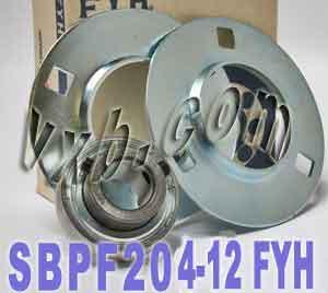 FYH SBPF204-12 3/4 Stamped round 3 Bolts Flanged Mounted Bearings - VXB Ball Bearings