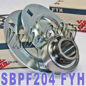 FYH SBPF204 20mm Stamped round 3 Bolts Flanged Mounted Bearings - VXB Ball Bearings