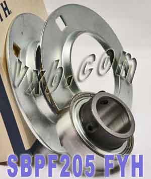 FYH SBPF205 25mm Stamped round 3 Bolts Flanged Mounted Bearings - VXB Ball Bearings