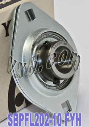 FYH SBPFL202-10 5/8 Stamped oval 2 bolt Flanged Mounted Bearings - VXB Ball Bearings