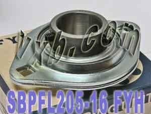 FYH SBPFL205-16 1 Stamped oval 2 bolt Flanged Mounted Bearings - VXB Ball Bearings