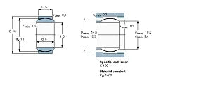 GE8C Maintenance Free Spherical Plain Bearing 8mm Steel with PTFE composite - VXB Ball Bearings