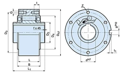 GFRN12 12mm Bore one Way Clutch with Keyway 12x62x42mm - VXB Ball Bearings
