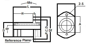 GMT30WUU NB 30mm Two Side Cut Double Wide Flange Motion Linear Bearings - VXB Ball Bearings