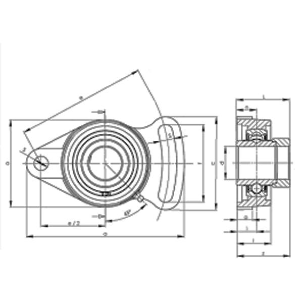 HCFA201 Adjustable Flange Cartridge Bearing Unit 12mm Mounted Bearing with eccentric Collar lock - VXB Ball Bearings