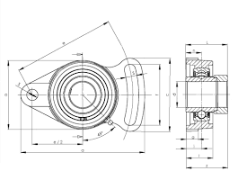 HCFA204 Flange Cartridge Bearing Unit 20mm Mounted Bearing with eccentric collar lock - VXB Ball Bearings