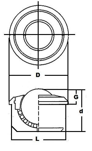 HDBT-1 3/16 CS/SS Ball Transfer Unit 1-3/16 Main Ball USA Bearings - VXB Ball Bearings