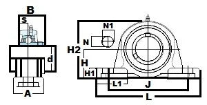 Heavy Duty Pillow Block UCP309 Bore 45mm - VXB Ball Bearings