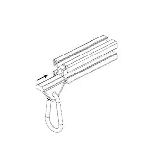Hook Hanger Clip Clamp for 2020 Aluminum Extrusion Profile - VXB Ball Bearings