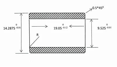 IR612 Needle Roller Bearing Inner Ring 3/8"x9/16"x3/4" Inch - VXB Ball Bearings
