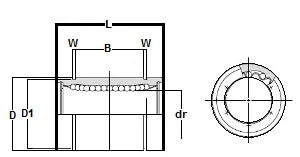 KB30UU NB Bearing 30mm Ball Bushings Linear Motion Bearings - VXB Ball Bearings