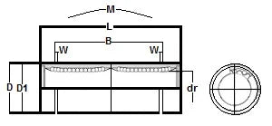 KBS8GW NB Bearing 8mm Ball Bushings Linear Motion Bearings - VXB Ball Bearings