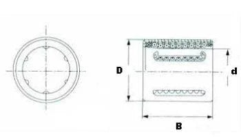 KH2030PP 20mm Sealed Ball Bushing 20x28x30 Linear Motion Bearings - VXB Ball Bearings