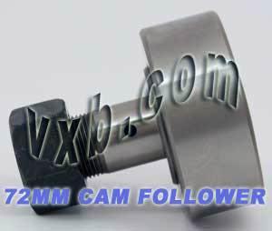 KR72 72mm Cam Follower Needle Roller Bearing - VXB Ball Bearings