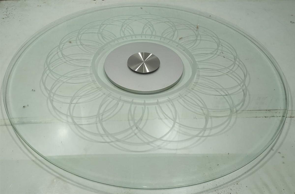Lazy PT137 Heavy Duty Round Table Dining Glass Restaurant Lazy Susan Turntable for 8~10Feet 1600mm - VXB Ball Bearings