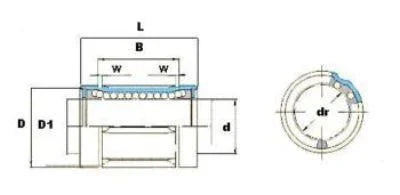 LB20UU 20mm Ball Bushing 20x32x42 Linear Motion Bearings - VXB Ball Bearings