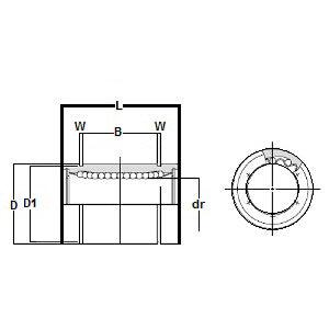 LBE5UU 5mm Ball Bushing Linear Motion Bearing VXB Brand - VXB Ball Bearings