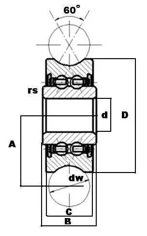 LFR50/8KDD 8mm ID x 6mm U Groove Track Roller Bearing Track Bearings - VXB Ball Bearings