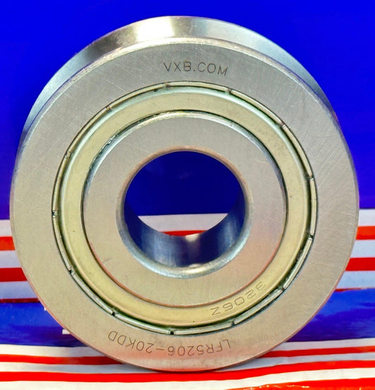 LFR5206-20KDD 25mm ID x 20mm U Groove Track Roller Bearing Track - VXB Ball Bearings