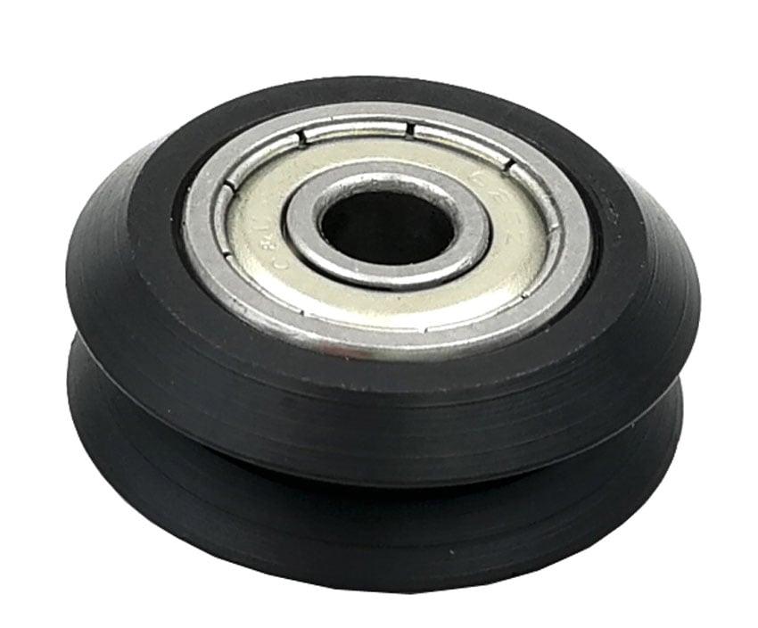 Linear Motion Guide Way 4x24.5x10mm V Groove Track Roller Bearing with Tire - VXB Ball Bearings